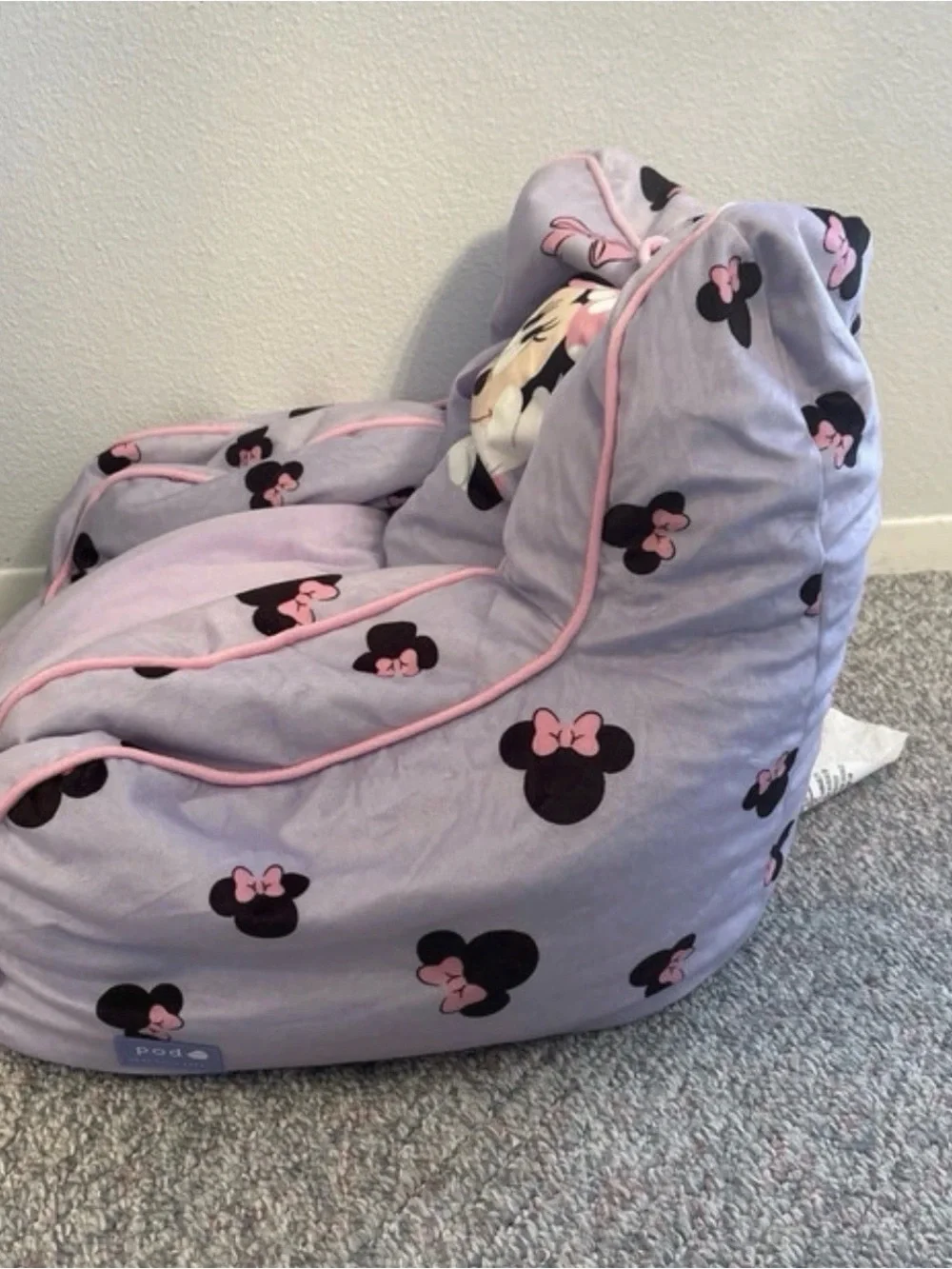 Disney Minnie Mouse Plush Kids Armchair - Lavender & Pink